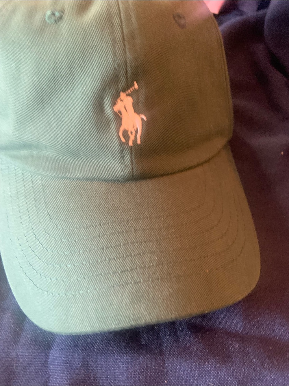 Ralph Lauren Green Polo Baseball Hat with white Pony - Picture 9 of 11